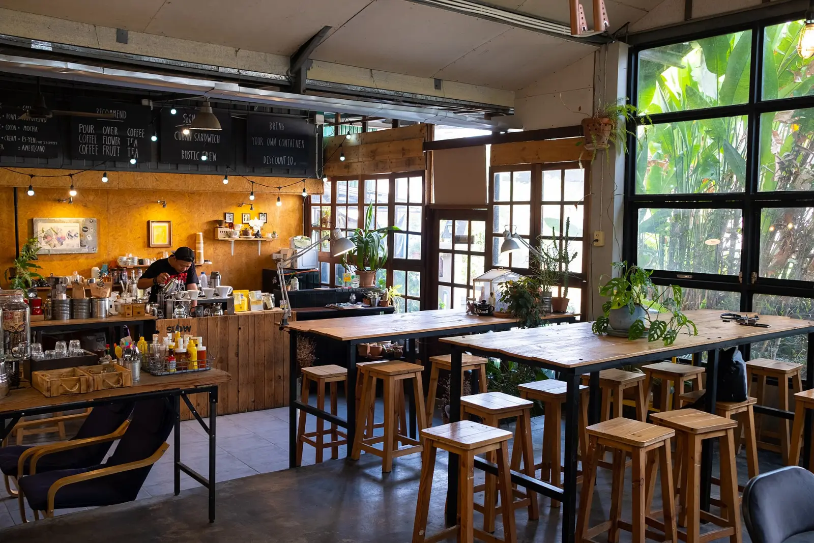 Interior of a modern coffee shop