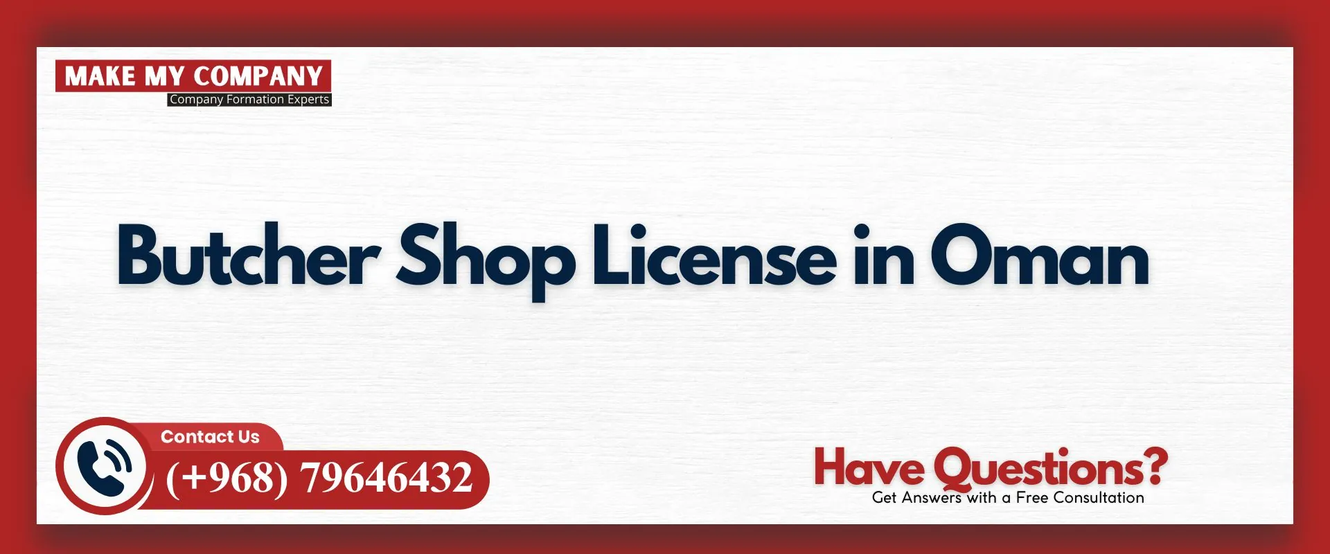 Butcher shop license in Oman