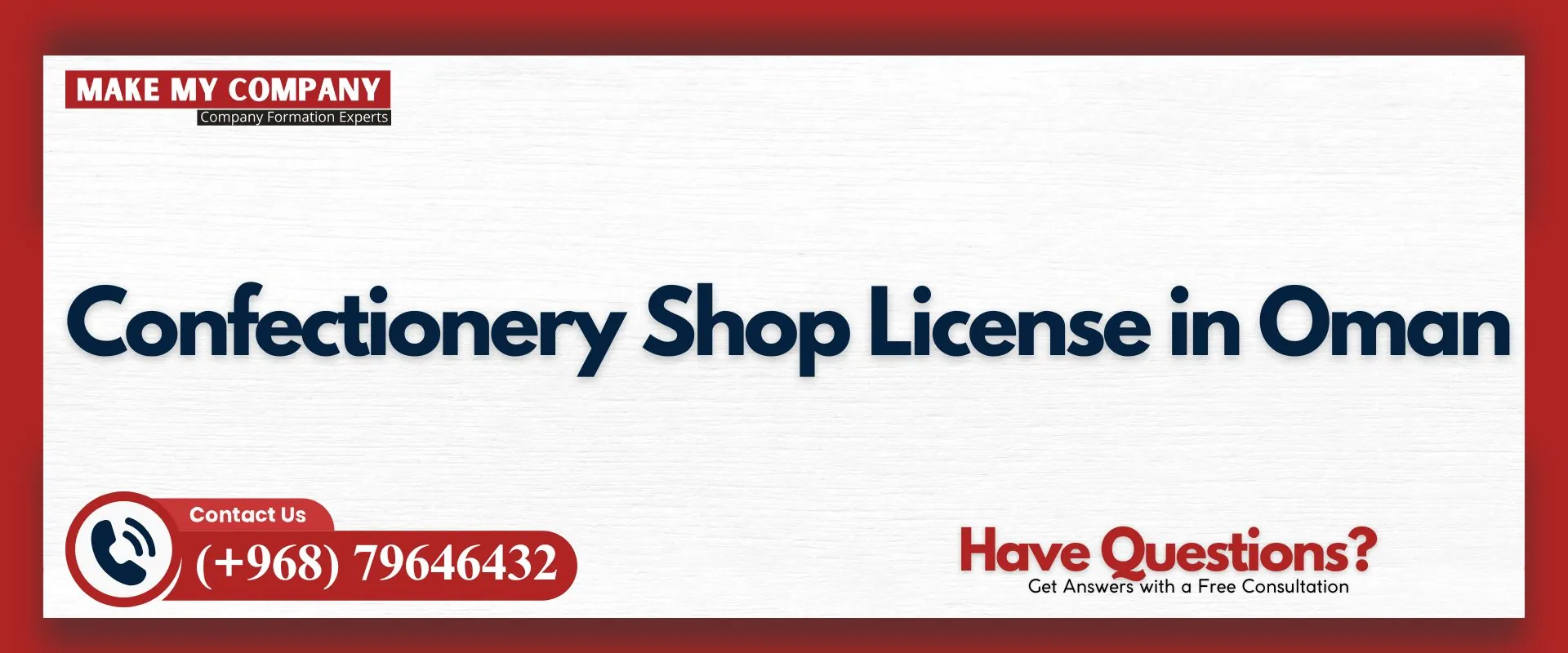 Confectionery shop license in Oman