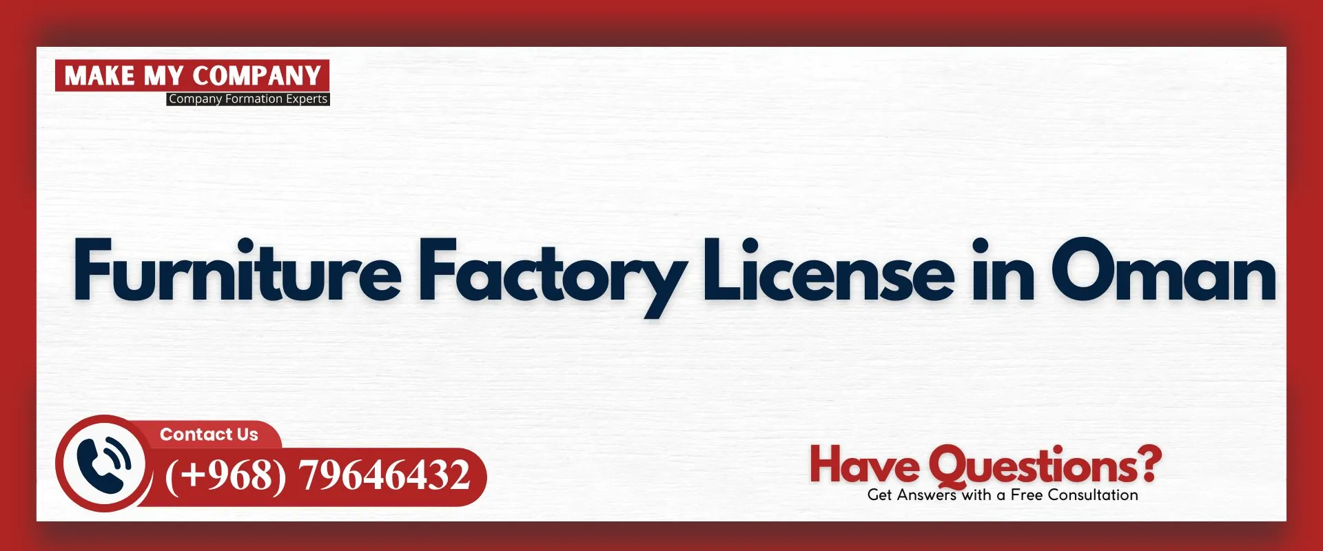 Furniture factory license in Oman