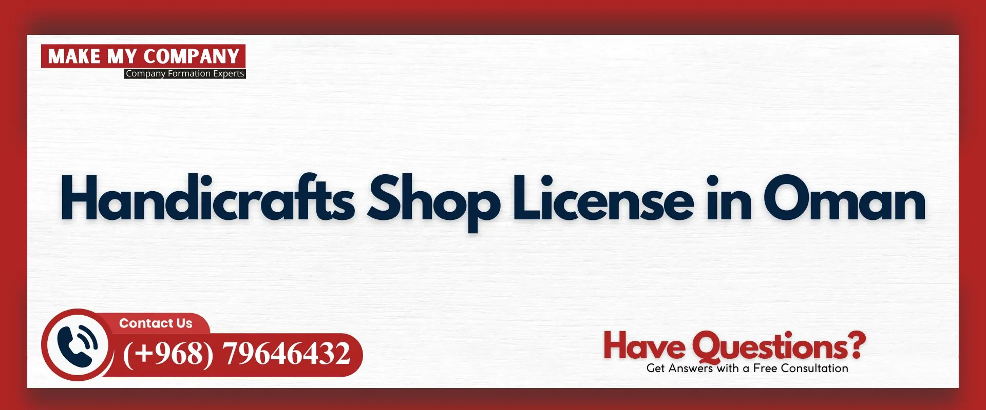 Handicrafts shop license in Oman