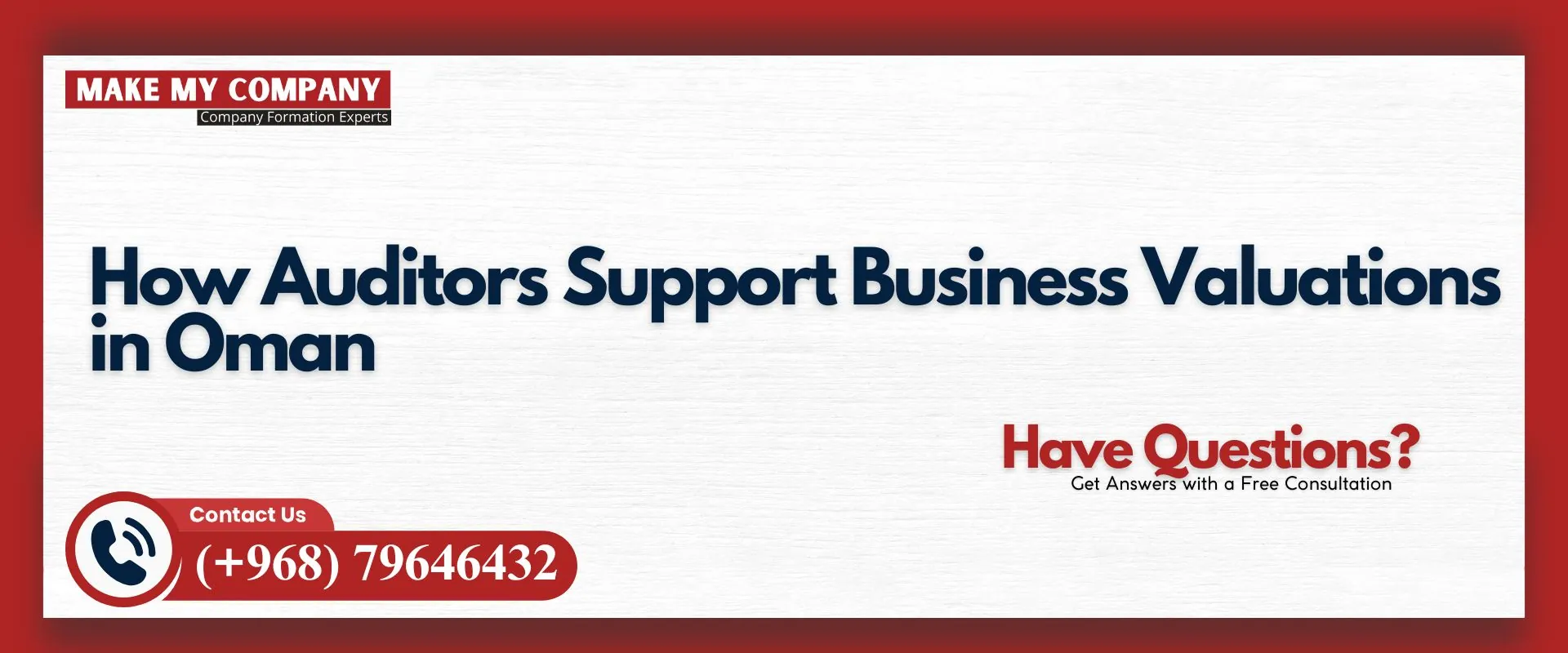 How auditors support business valuations in Oman