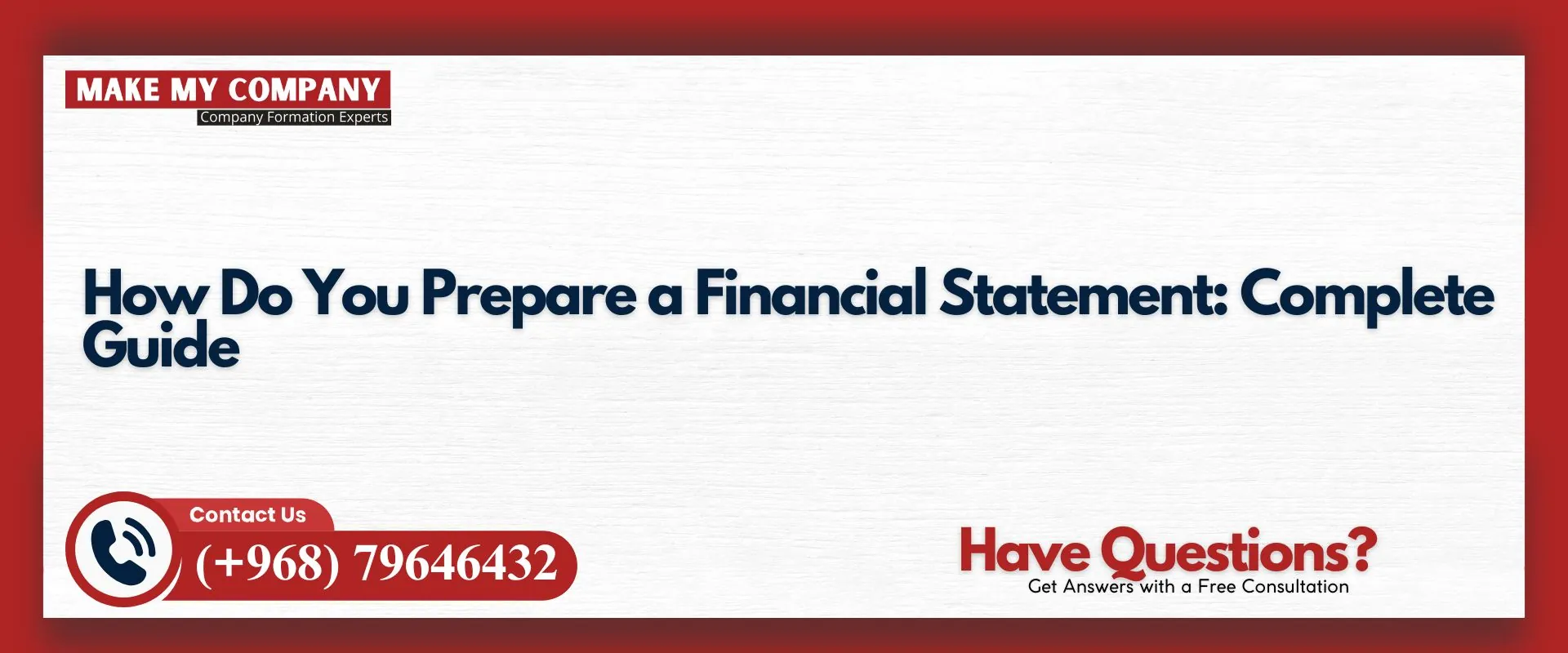 How do you prepare a financial statement