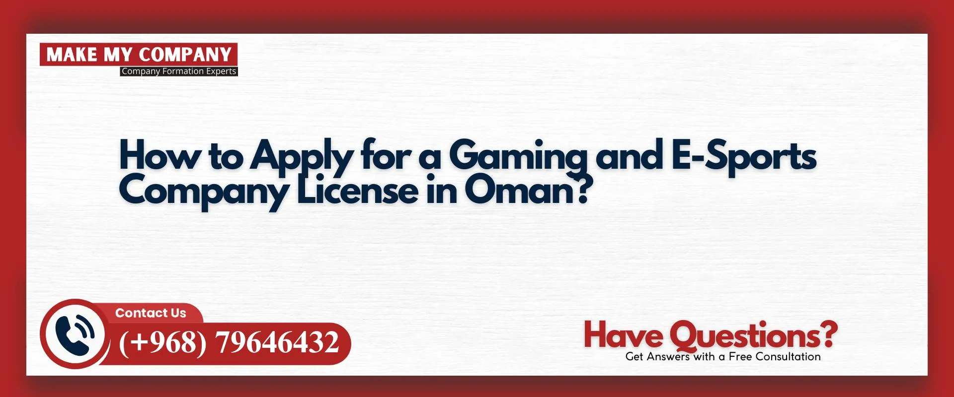 How to apply for a gaming and E-Sports company license in Oman