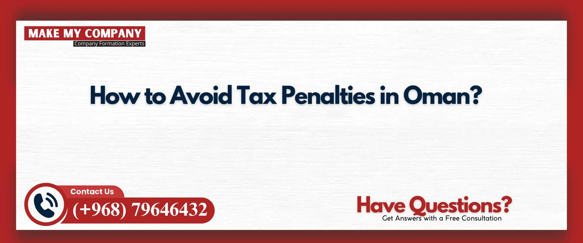 How to avoid tax penalties in Oman