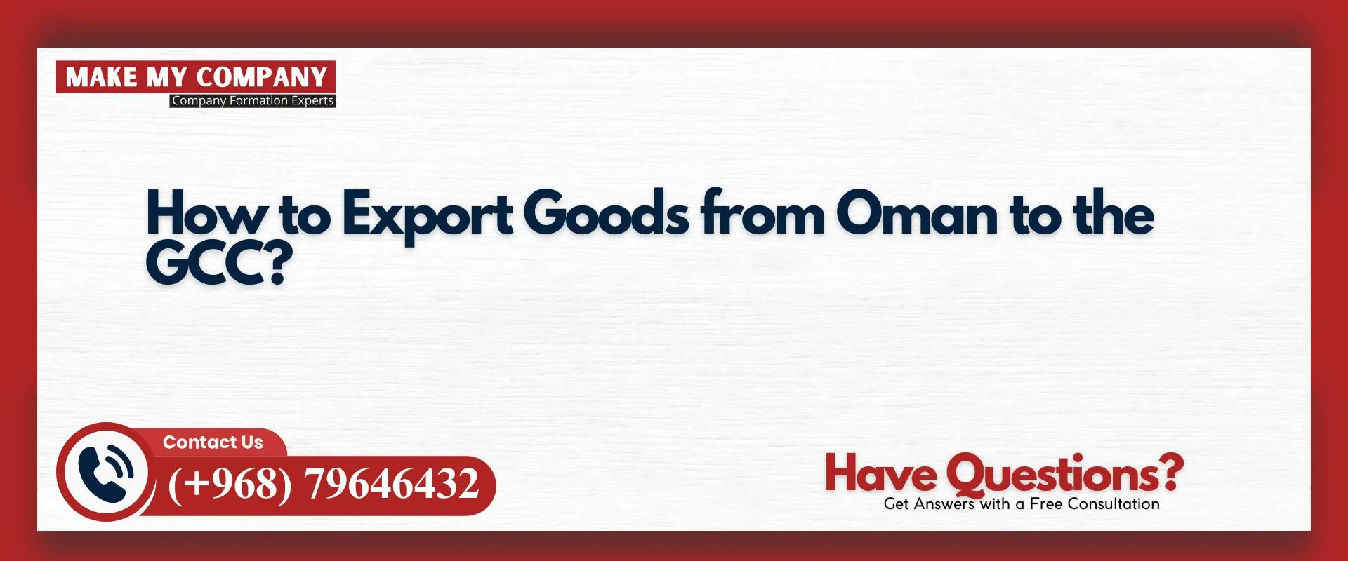 How to export goods from Oman to the gcc