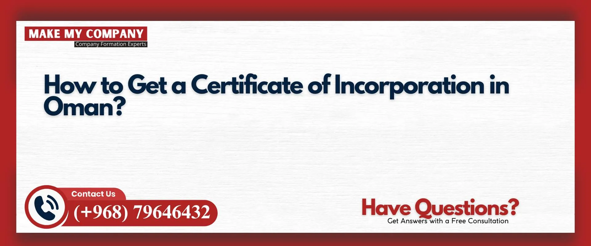 How to get a certificate of incorporation in Oman