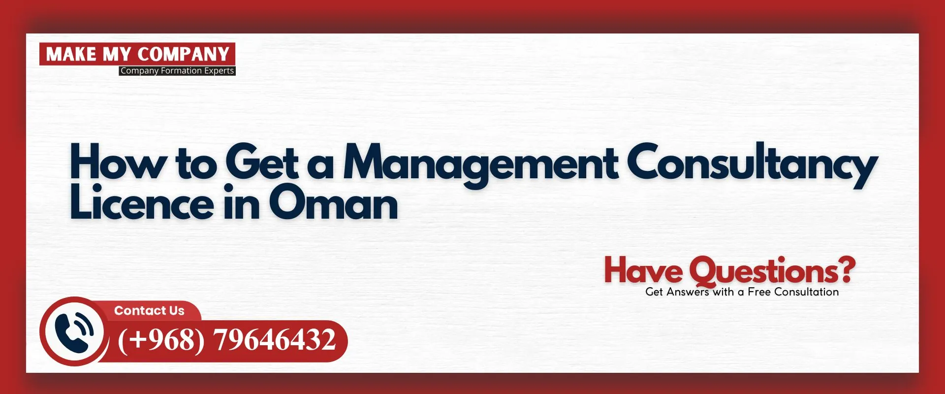 Management consultancy licence in Oman