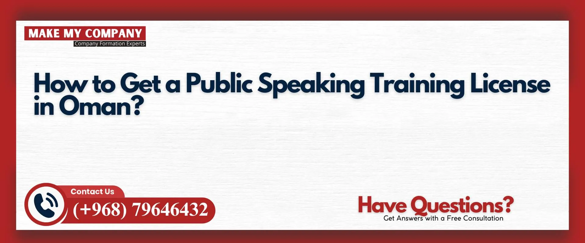 How to get a public speaking training license in Oman