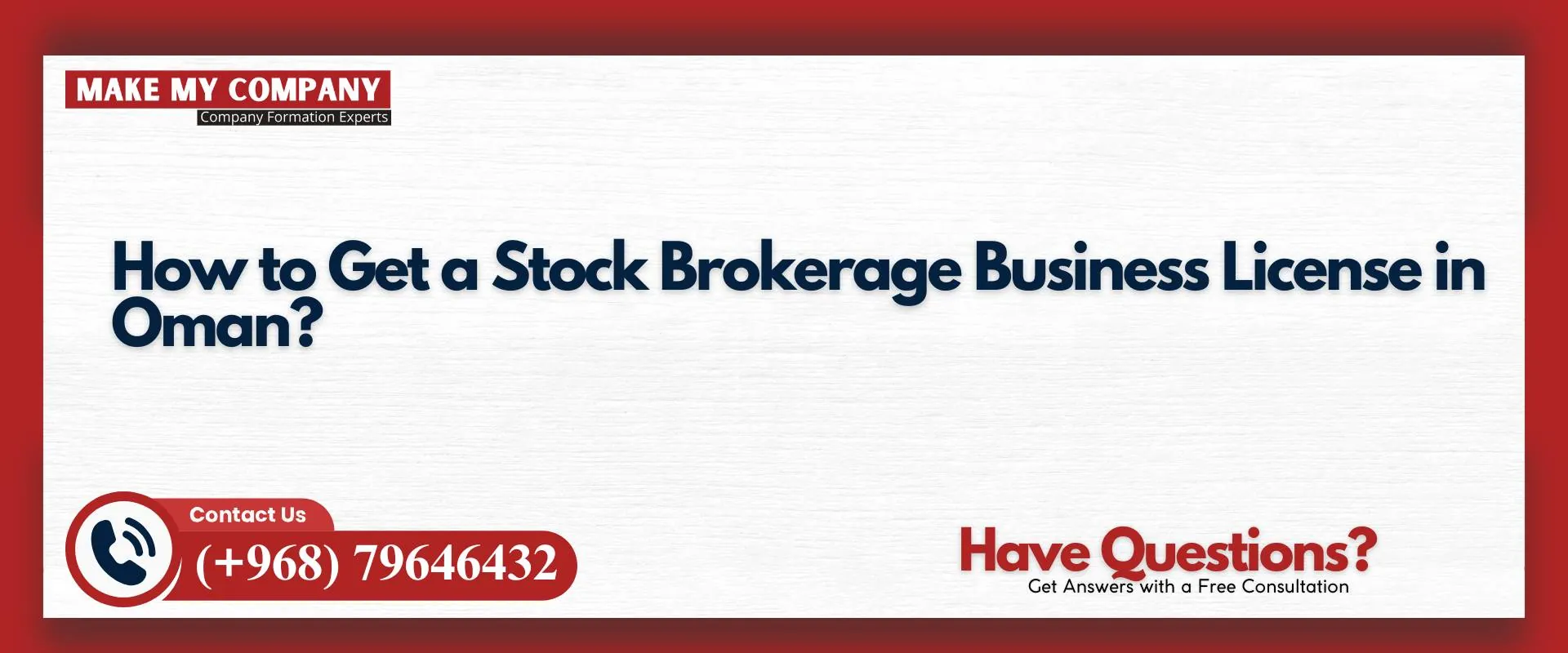 How to get a stock brokerage business license in Oman