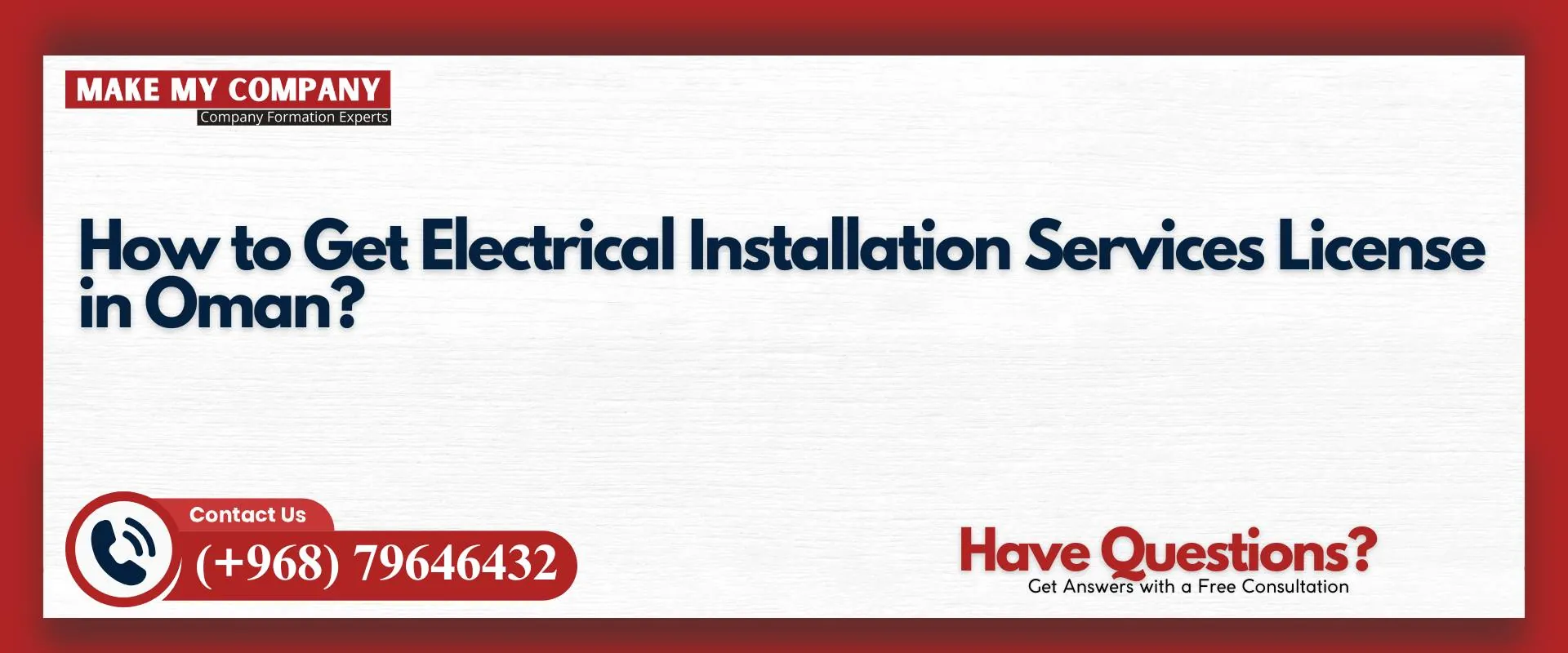 How to get electrical installation services license in Oman