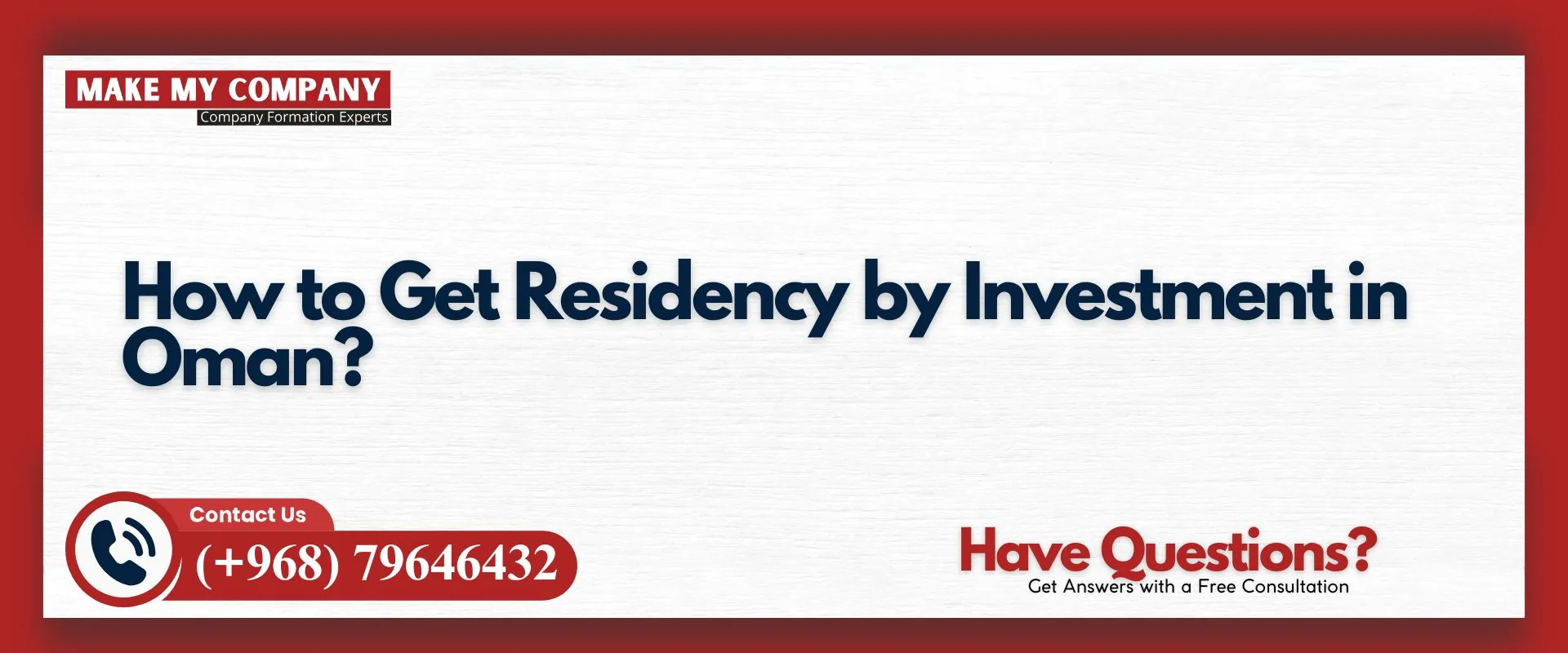 How to get residency by investment in Oman?