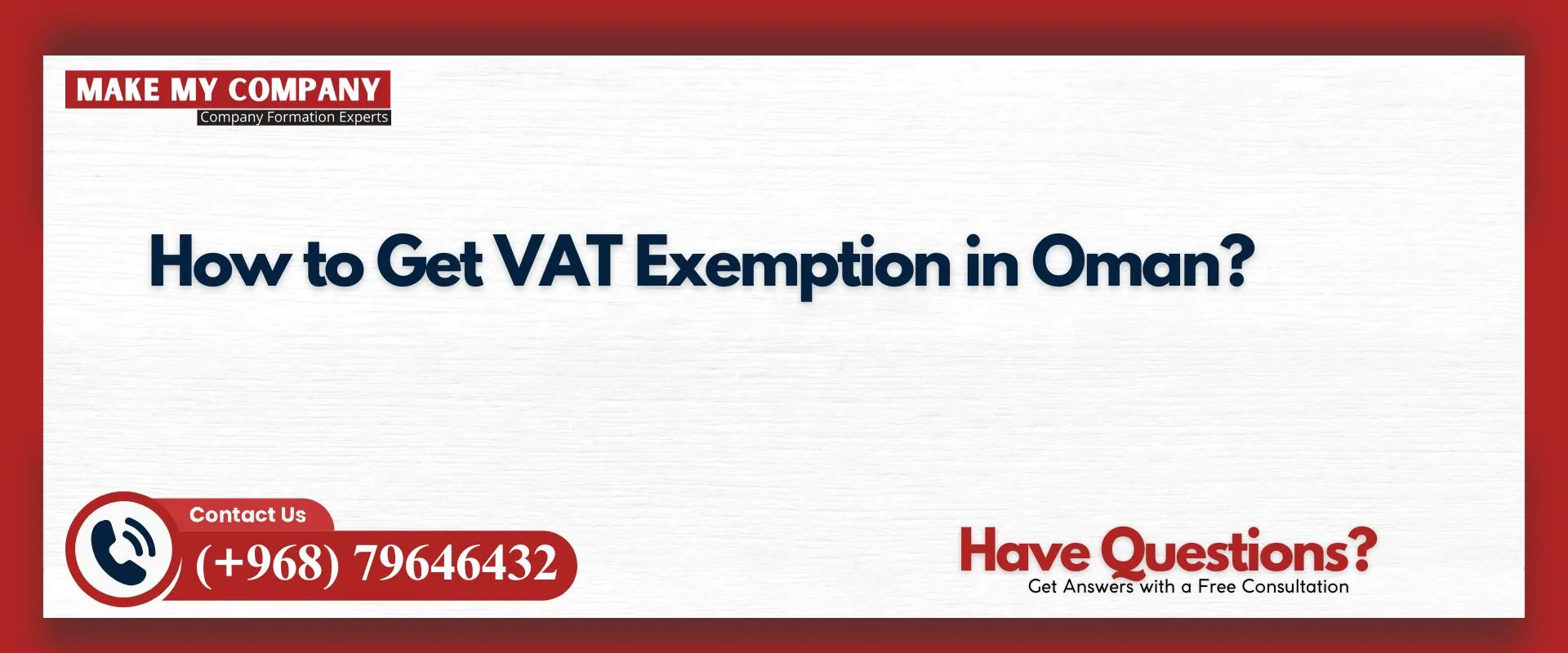 How to get vat exemption in Oman