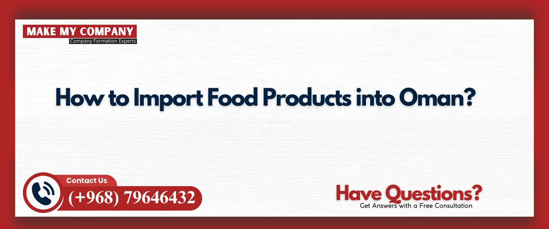 How to import food products into Oman