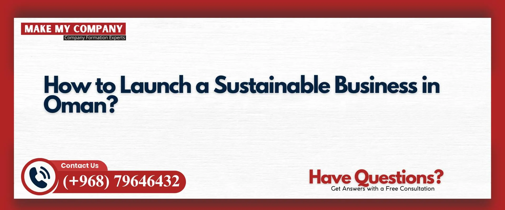 How to launch a sustainable business in Oman