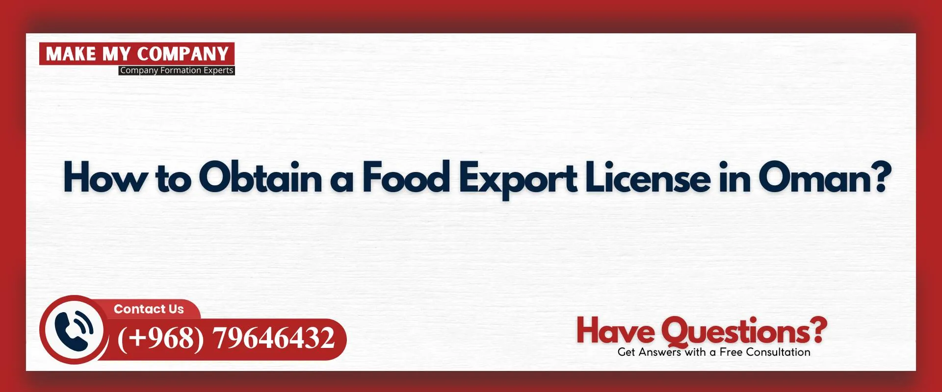 How to obtain a food export license in Oman