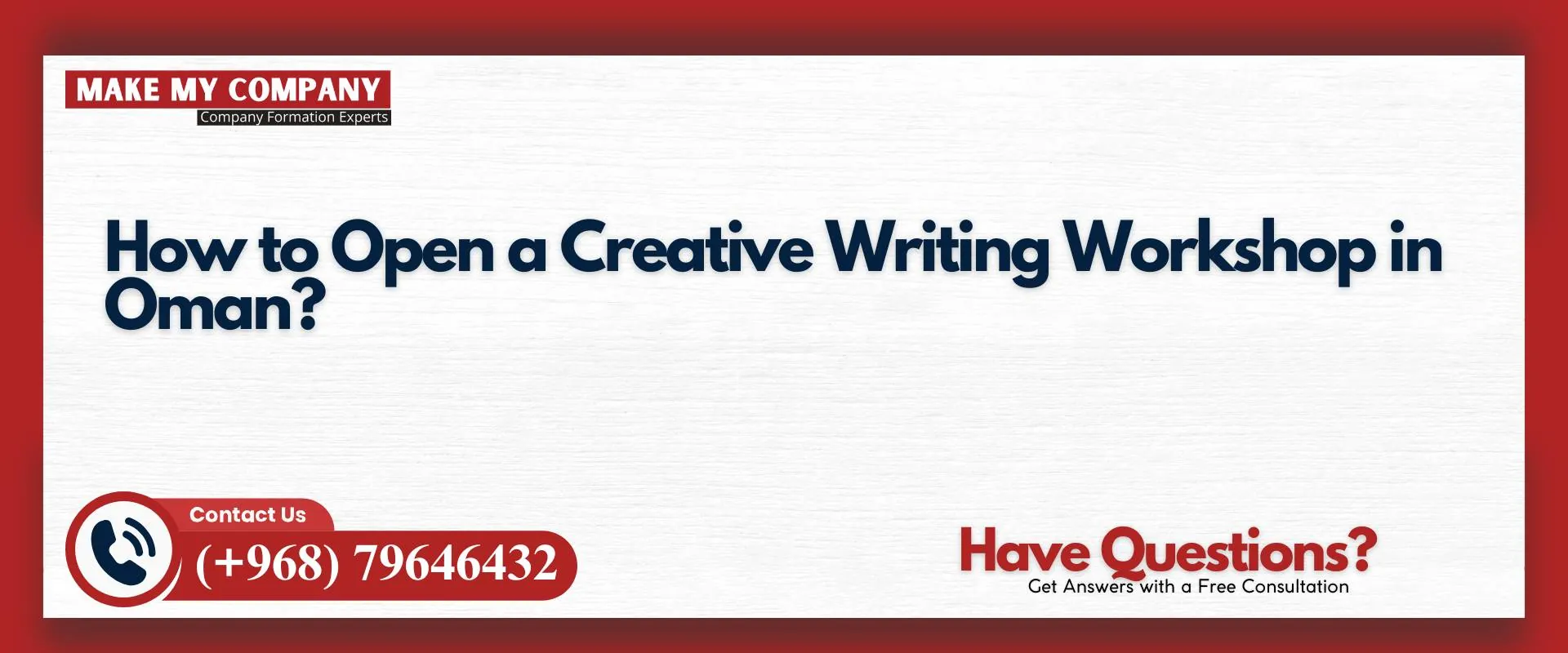 How to open a creative writing workshop in Oman
