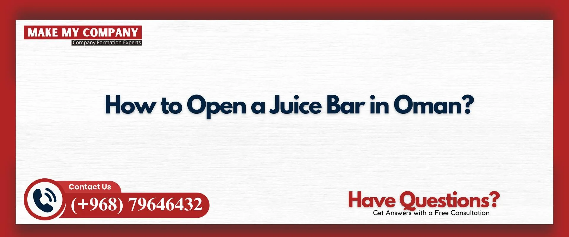 How to open a juice bar in Oman