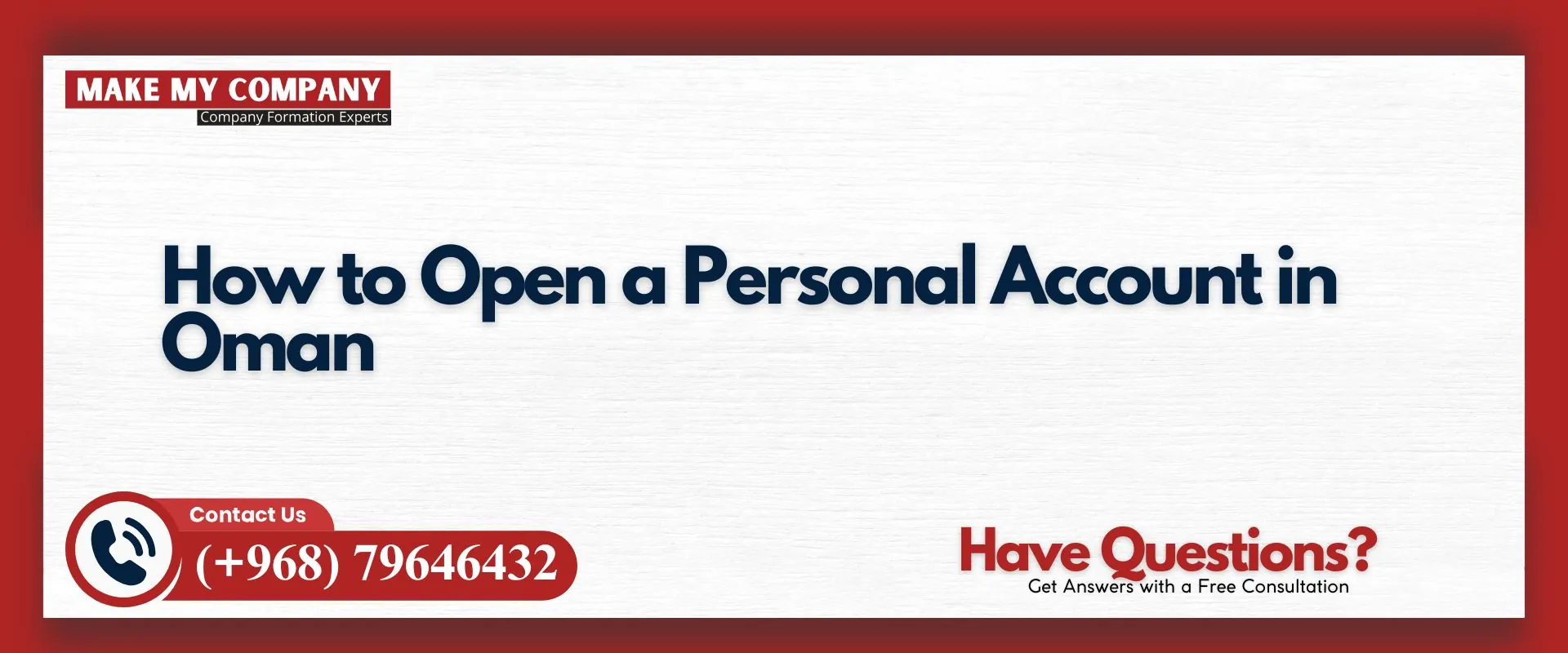 How to open a personal account in Oman