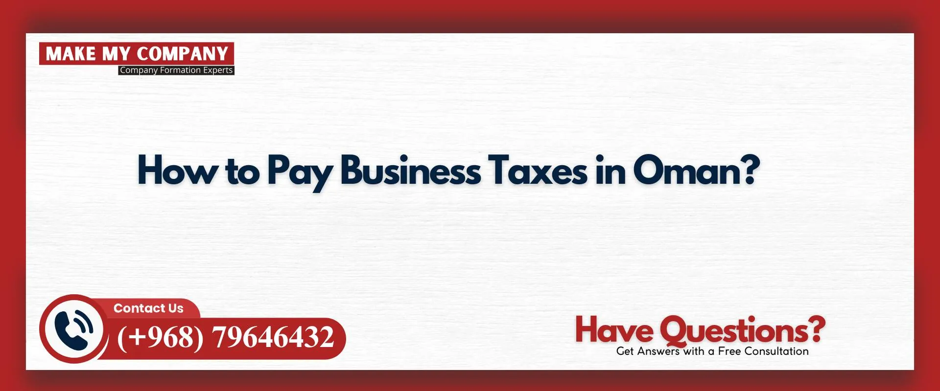 How to pay business taxes in Oman