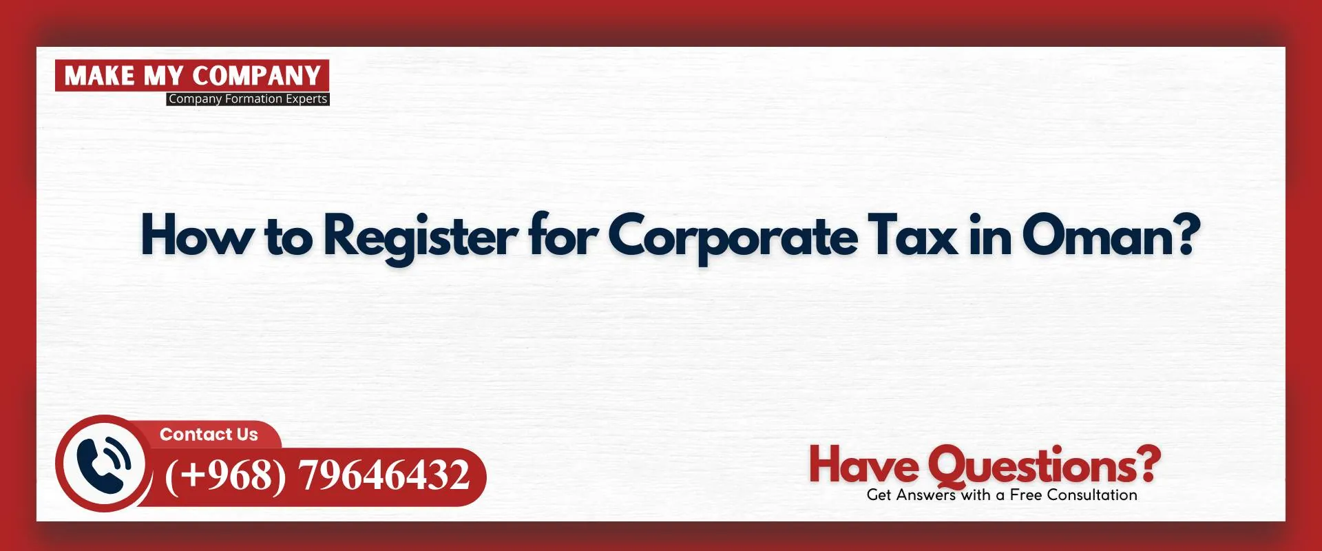 How to register for corporate tax in Oman