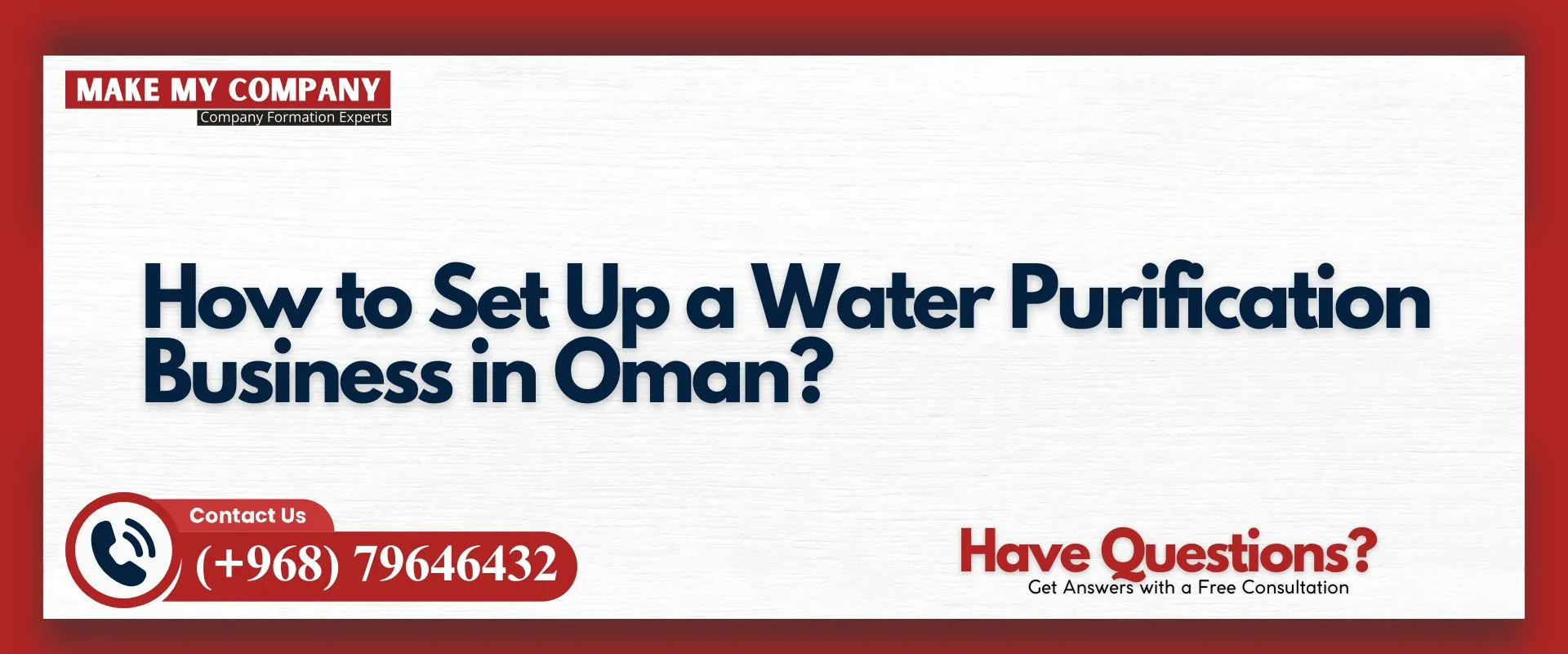 How to set up a water purification business in Oman