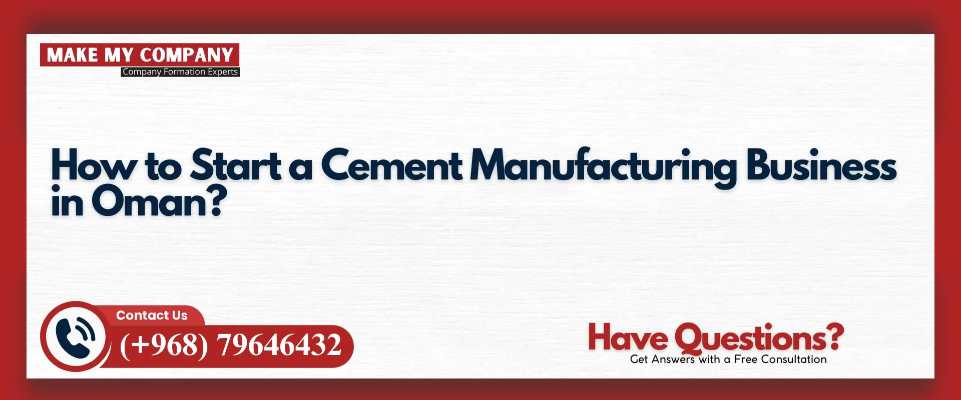 How to start a cement manufacturing business in Oman