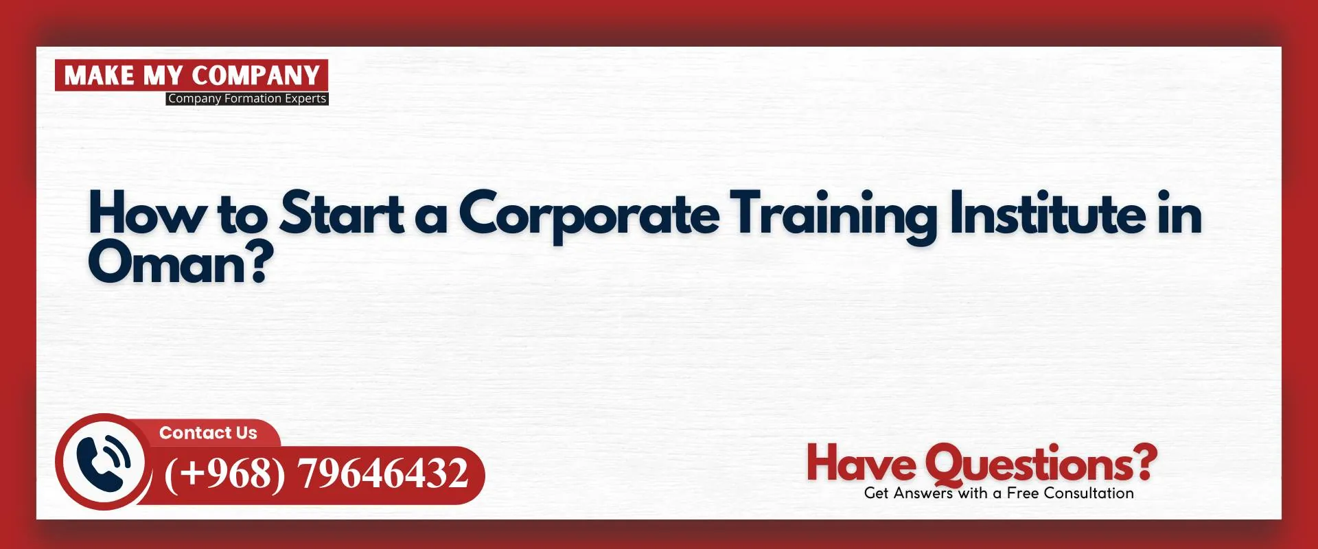 How to start a corporate training institute in Oman