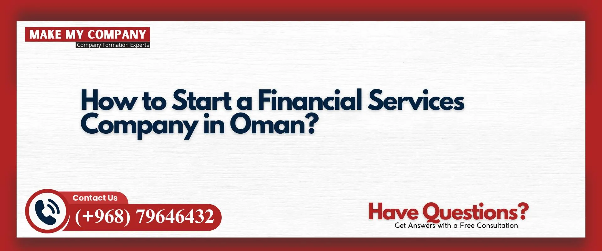 How to start a financial services company in Oman