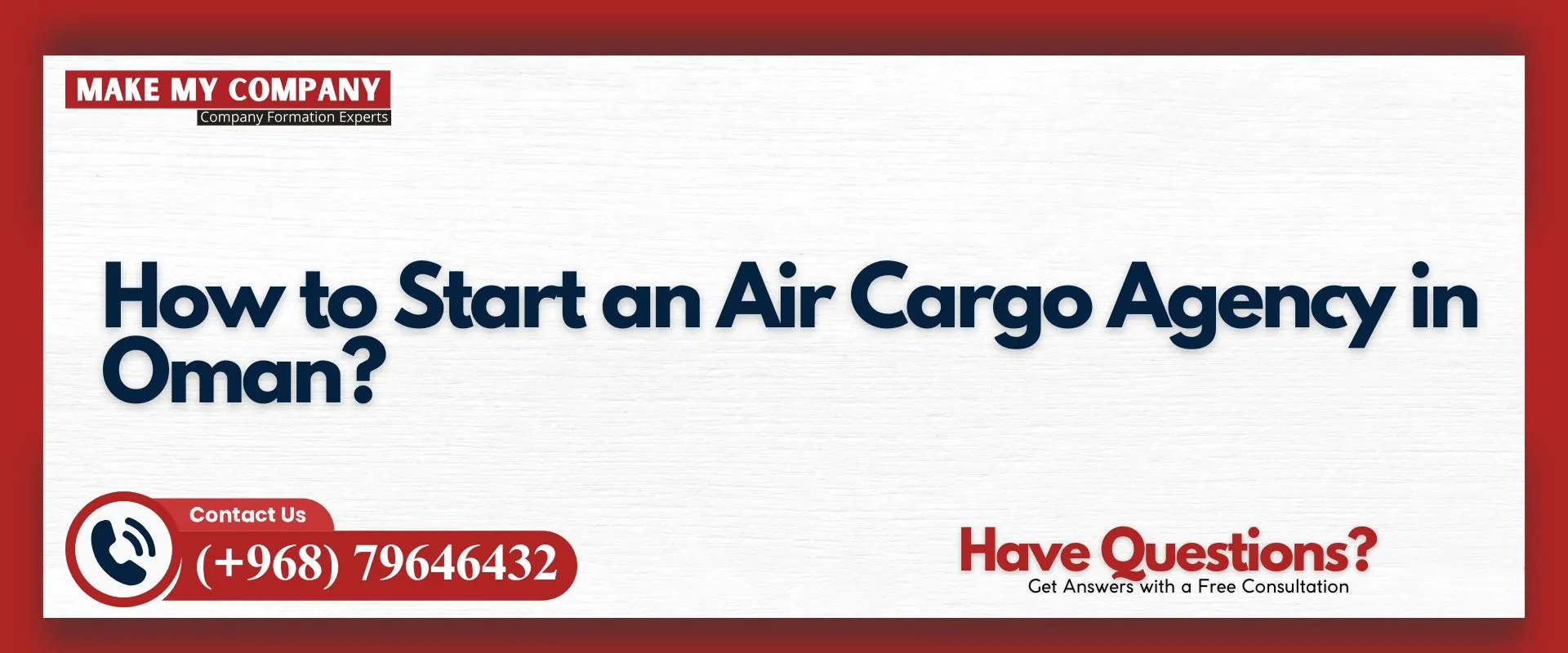 How to start an air cargo agency in Oman?