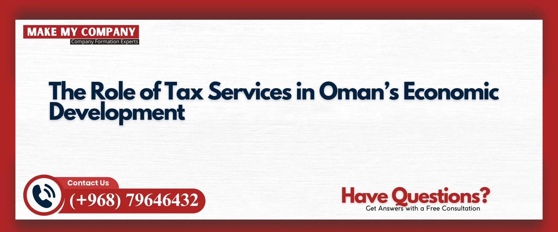 The role of tax services in omans economic development
