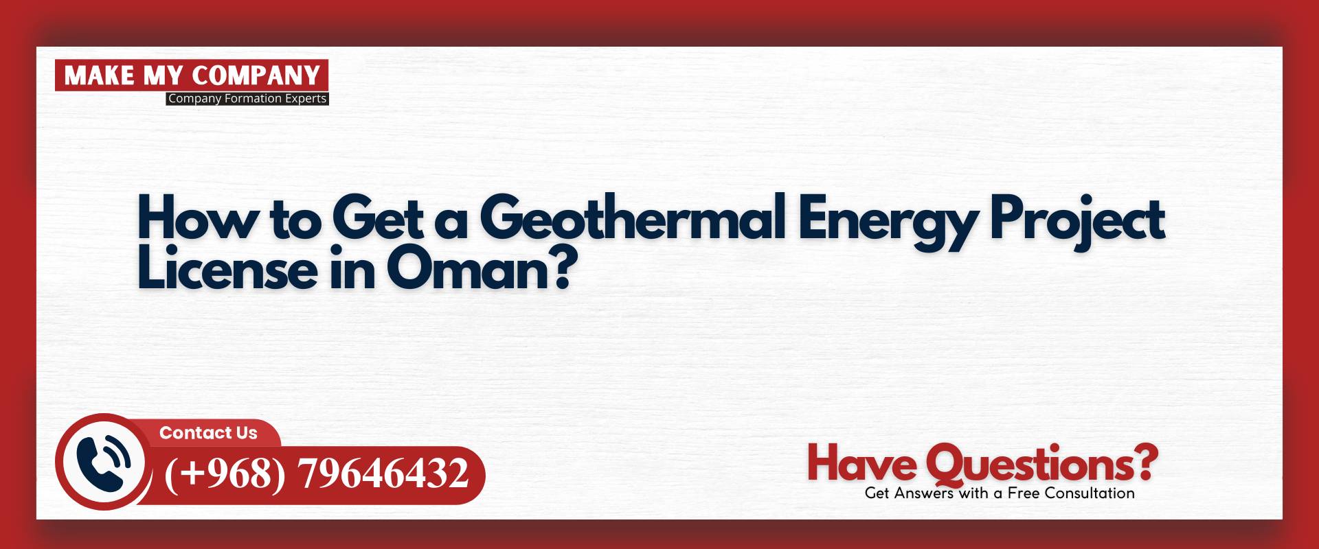 How to Get a Geothermal Energy Project License in Oman