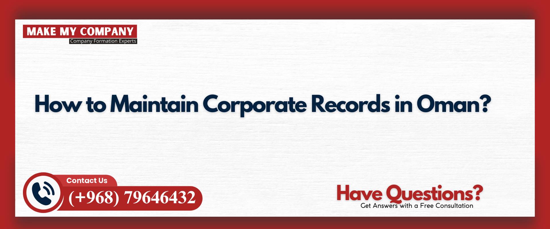 How to Maintain Corporate Records in Oman