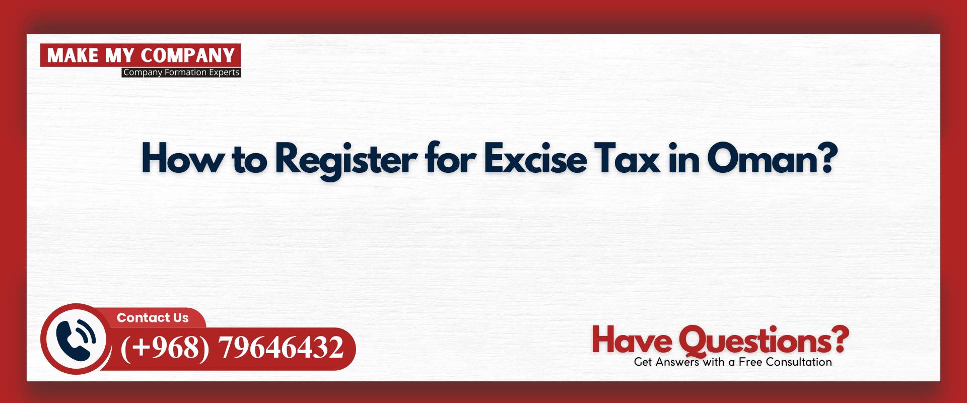 How to Register for Excise Tax in Oman