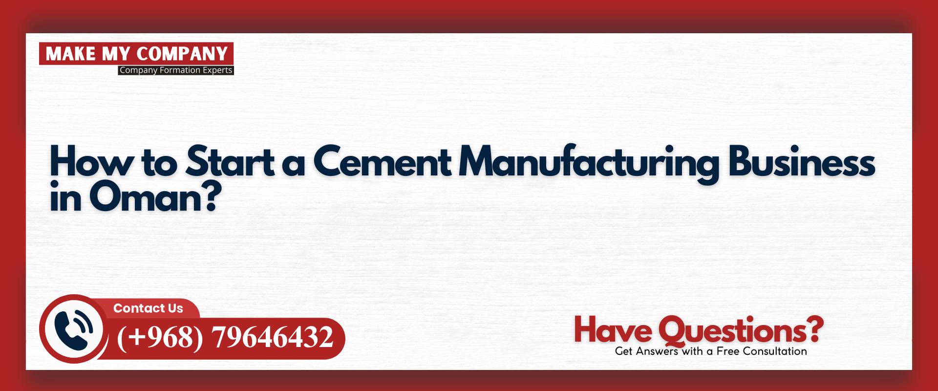 How to Start a Cement Manufacturing Business in Oman