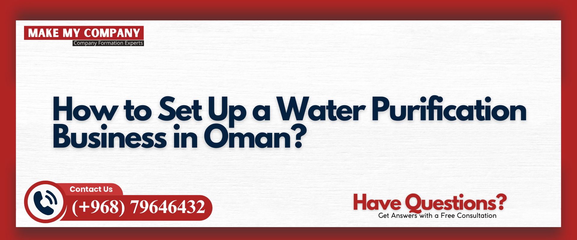 How to Set Up a Water Purification Business in Oman?