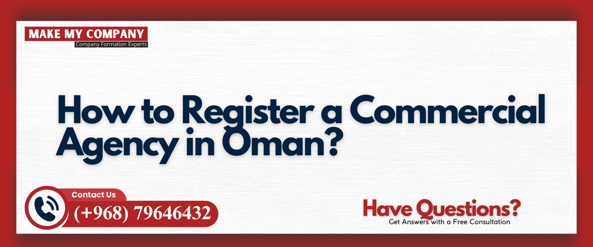 How to Register a Commercial Agency in Oman?