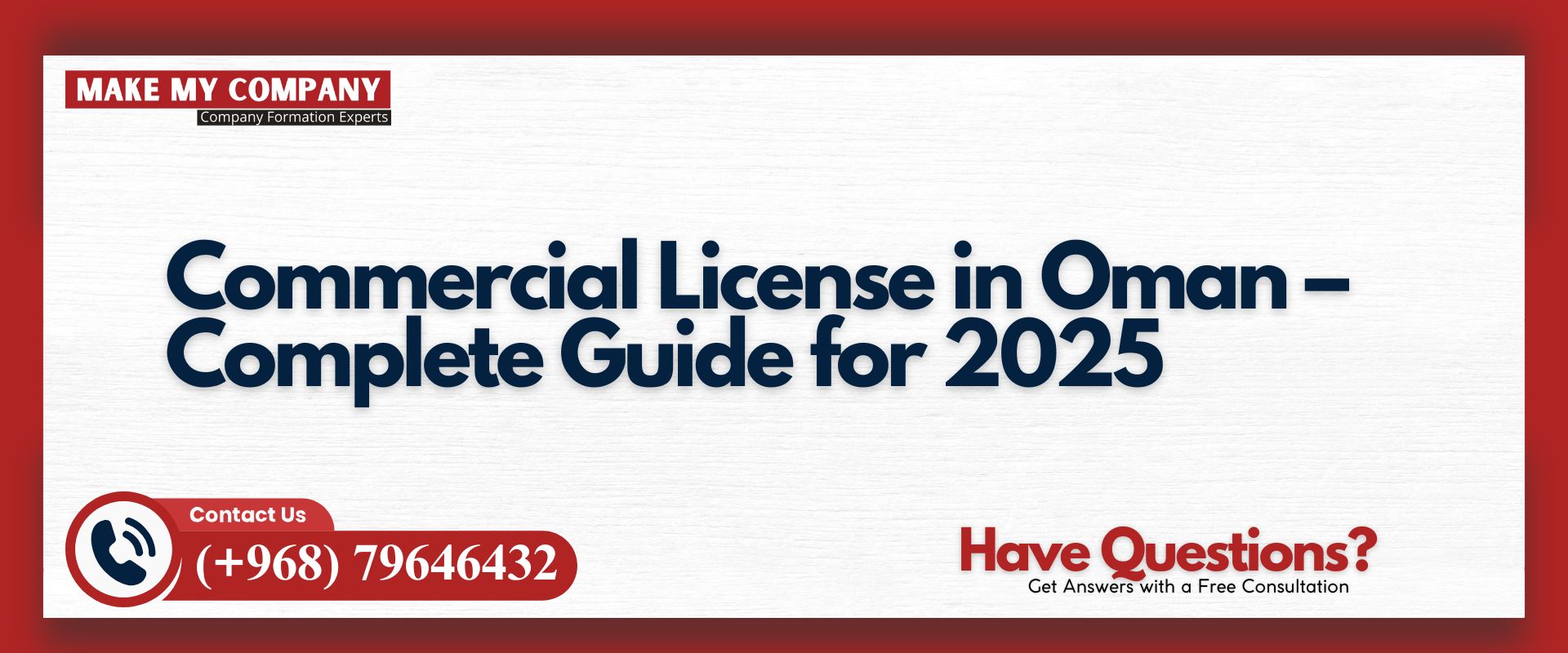 Commercial License in Oman