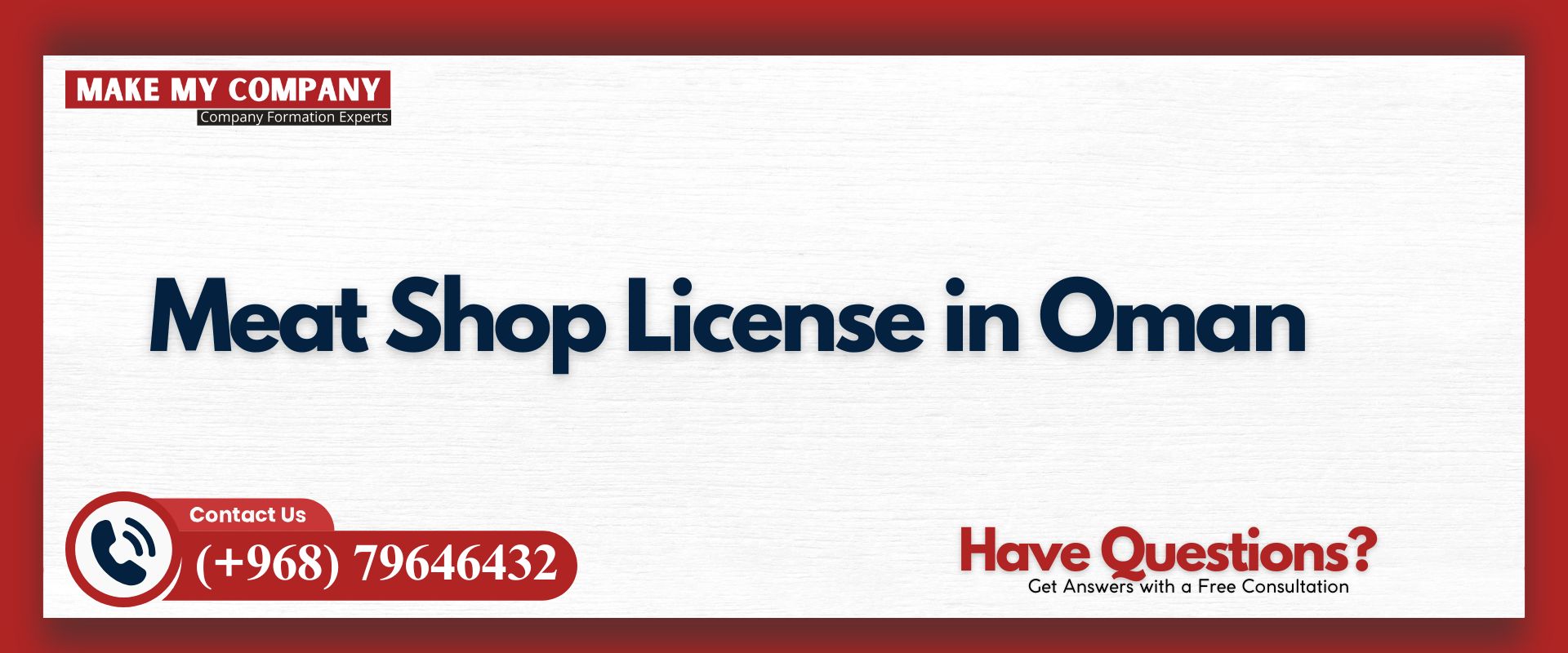 Meat Shop License in Oman