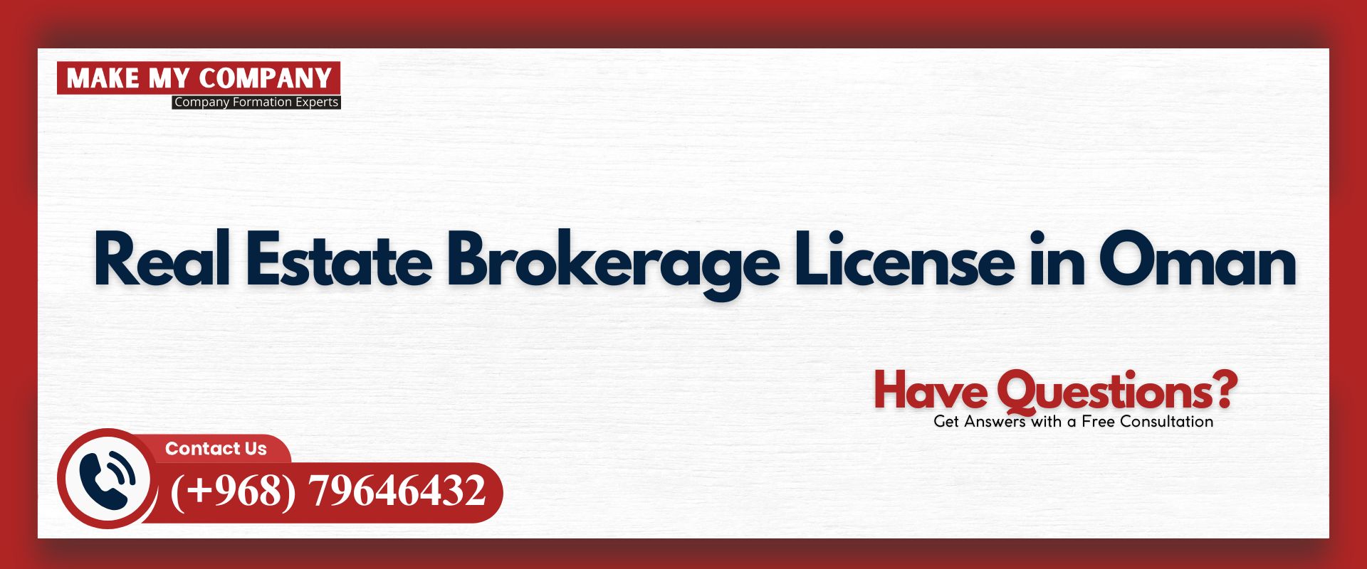 Real Estate Brokerage License in Oman