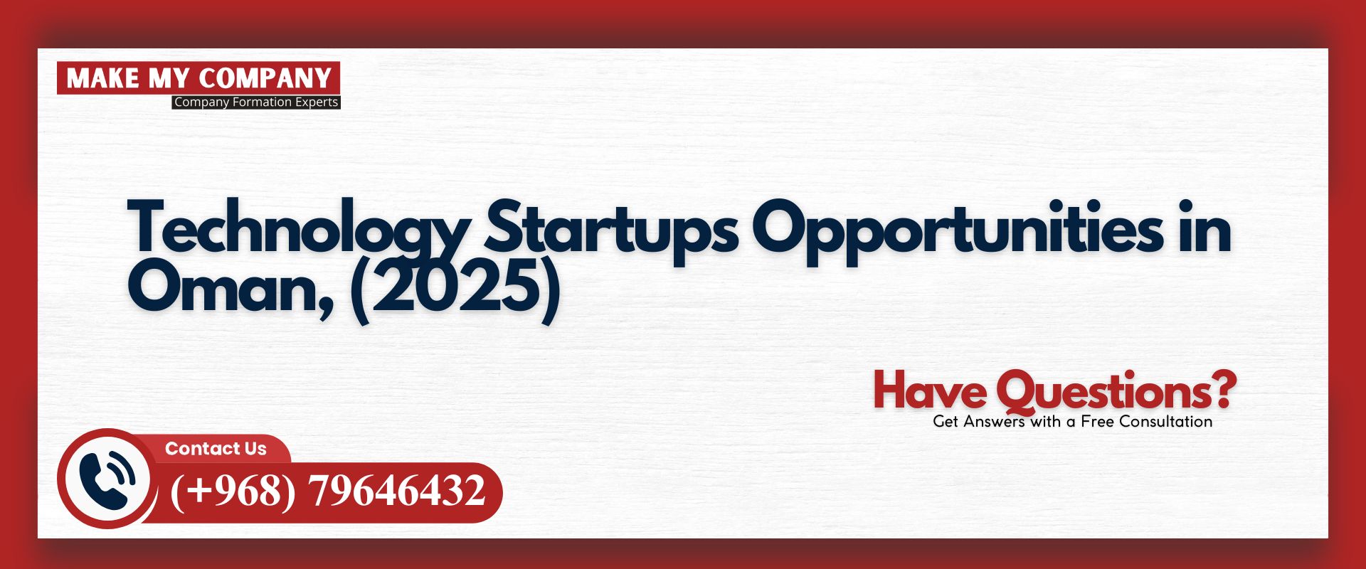 Technology Startups Opportunities in Oman, (2025)