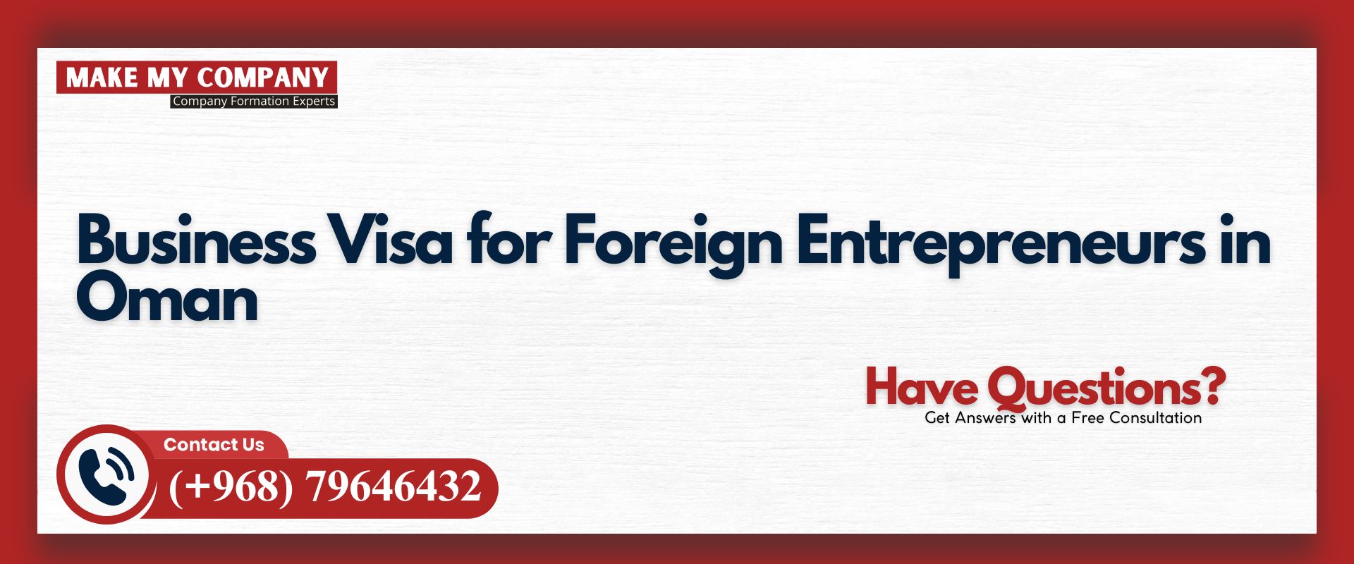 Business Visa for Foreign Entrepreneurs in Oman