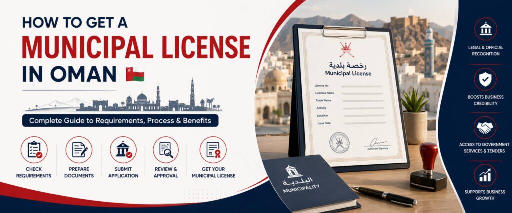 Get Municipal license in oman