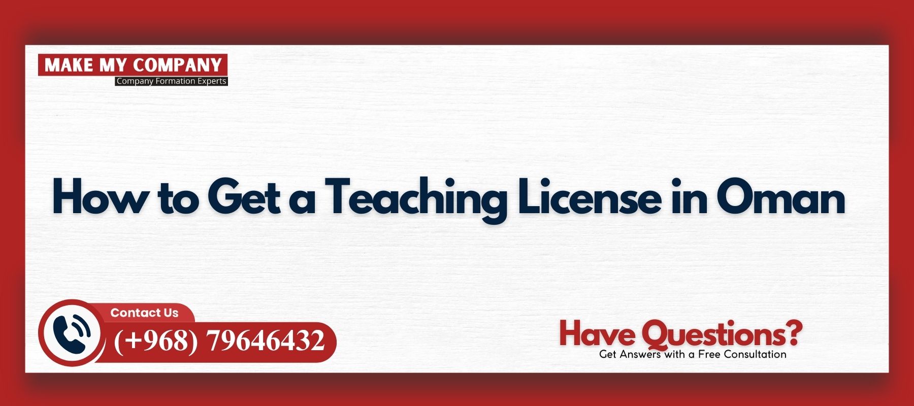Teaching License in Oman